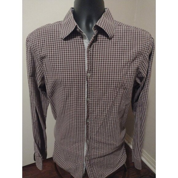 Hickey Freeman Other - Hickey Freeman Shirt Men’s Large L Cotton Button Down Long Sleeve Red Gray
